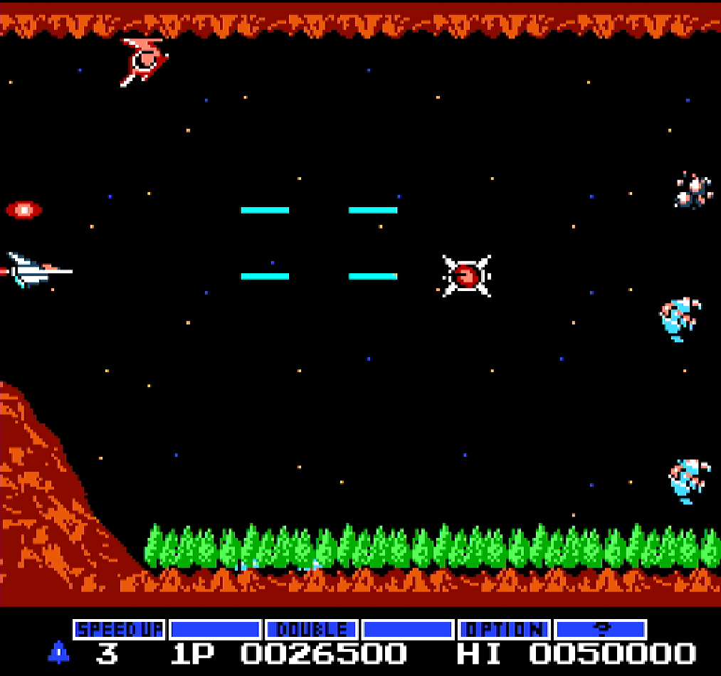 グラディウス_ファミコン版のレーザー