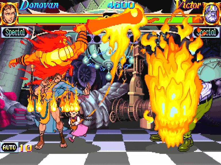 ヴァンパイアハンター_ドノヴァン_スタンド攻撃